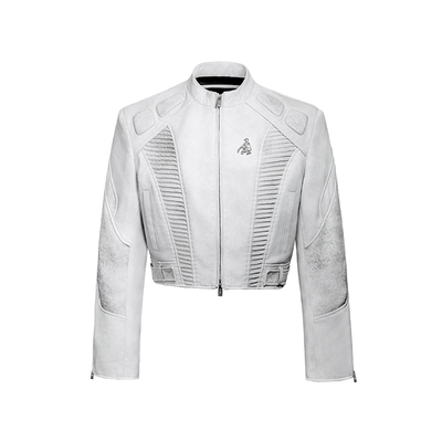 阿信同款今日青年FACEONLAB原创阿基拉短款机车皮夹克外套