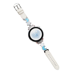 适用oppo手表watchx2mini表带星月链皮质watchS智能手表带秋冬女生4pro运动3/se手腕带时尚watch2高级配件