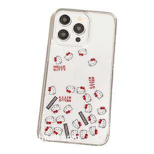 可爱流沙HelloKitty适用苹果17promax手机壳iphone14女款15pro新款13网红卡通透明12软边硬壳防摔11硅胶全包