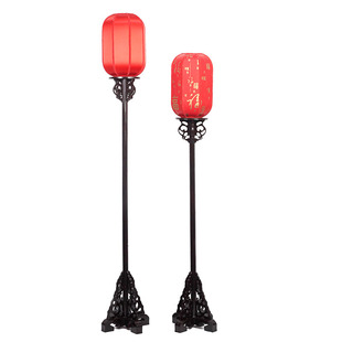 中式婚庆道具灯笼路引新中式实木充电花灯婚礼庆典摆件木艺落地灯