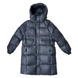 黑色羽绒服女冬季2025新款中长款小个子高端90白鸭绒今年流行外套