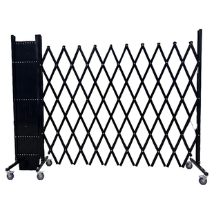 不锈钢伸缩围栏安全隔离手动推拉门栅栏可移动折叠防护栏安全围挡