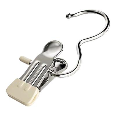 不锈钢多功能带钩夹子晾衣