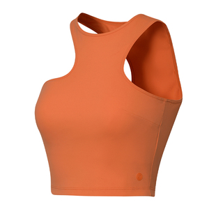 芮柯纳未LRECNAVA不对称肩带瑜伽服运动背心女外穿健身上衣带胸垫