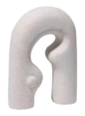 侘寂风白色树脂抽象艺术雕塑摆件