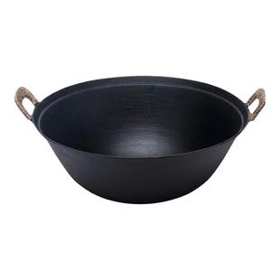 龟纹铸铁锅家用老式加厚生铁锅柴火灶炒锅无涂层物理不粘锅炒菜锅