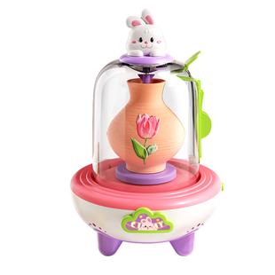 指尖迷你陶艺机儿童陶瓷手工制作diy玩具陶土泥工具套装6电动女孩