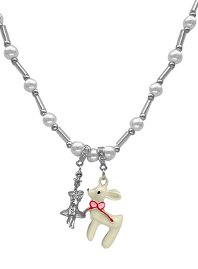 ZRZO白色小鹿珍珠项链