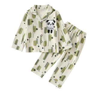 男童睡衣2026新款春秋纯棉a类儿童长袖全棉男孩宝宝青少年家居服