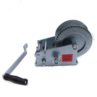 手摇手动拖车绞机绞盘卷扬机绞车600-3000磅绞盘布带织带游摩托艇