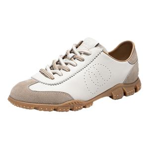 natursun休闲鞋女士阿甘鞋2025冬季新款红色薄底德训鞋复古运动鞋