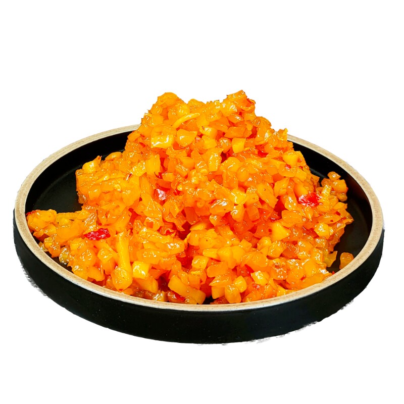 萝卜丁红油热干面杂粮煎饼净重