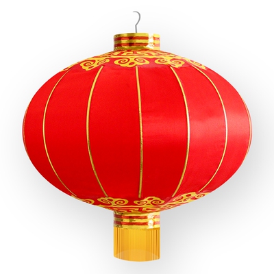 过年货1米大红灯笼植绒布新款