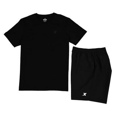 特步运动套装男夏季跑步速干服宽松冰丝透气休闲装弹力健身两件套