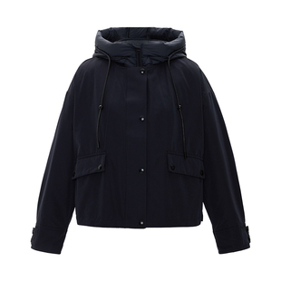 IAmMIX27冬季短款羽绒服女连帽时尚休闲轻薄保暖羽绒外套女两件套