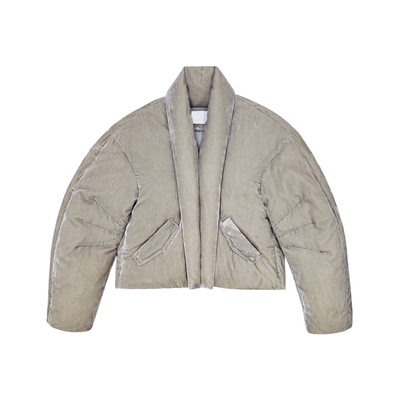 LUCENCY AW25 丝绒短款羽绒服光感面料利落廓形