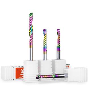 沪豪3.175单刃螺旋铣刀亚克力广告4/6毫米雕刻机刀具PVC雕刻刀头