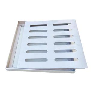 304不锈钢隐形井盖下水道排水沟方形装饰盖板篦子雨污格栅带外框