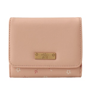 钱包女款2026新款小众大容量现金零钱包三折叠碎花钱包卡包二合一