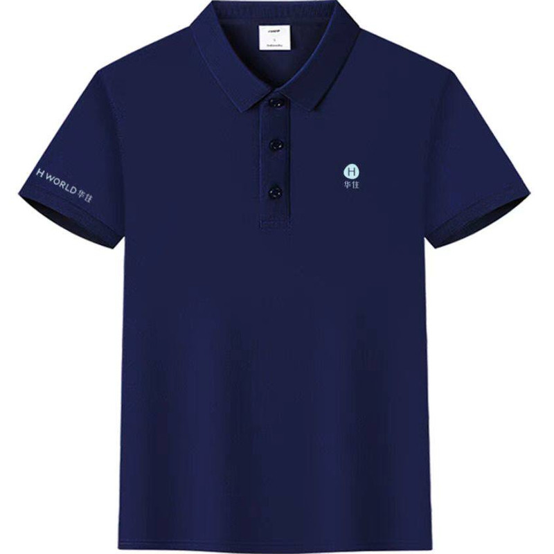 定制夏天华住汉庭怡莱酒店工作服T恤广POLO衫团体服工装短袖印字