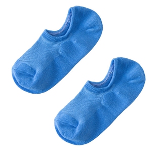 男女纯棉夏季薄款浅口船袜半隐形防滑不掉跟网袜短袜红色防臭袜子