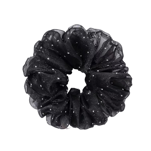 韩国双层满天星发圈高弹力妈妈头绳欧根纱大肠圈低马尾头花女发绳