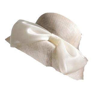 法式赫本风草帽女夏天优雅麻纱遮阳帽时尚大檐防晒太阳帽灯罩礼帽