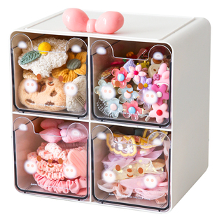 可爱儿童发饰收纳盒女生女孩头绳发夹发圈皮筋女童头饰首饰小盒子