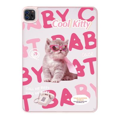 超创意甜酷可爱墨镜猫咪适用9代无盖ipad10.2寸保护壳10/11代A16全包air45磁吸笔槽mini67亚克力pro11硬壳9.7