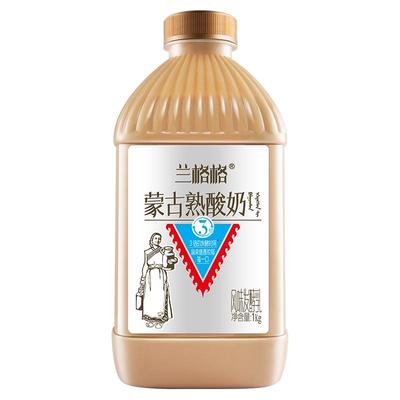 【兰格格旗舰店】草原内蒙炭烧熟酸奶梦马苏里1kg*2大桶组合装