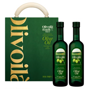 欧丽薇兰Olivoila橄榄油礼盒500ml*2瓶食用油年货送礼企业团购