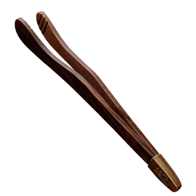 黑檀木防滑镊子洗茶杯棉小城茶夹