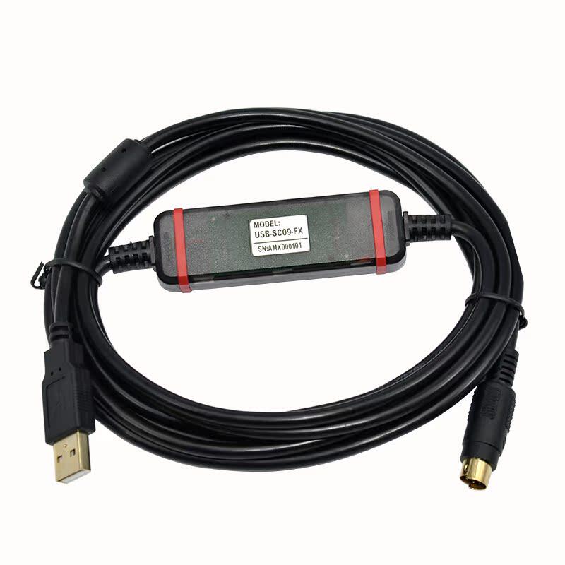 兼容三菱FX/1N/1S/2N/3U3S系列PLC编程电缆USB-SC09-FX数据下载线
