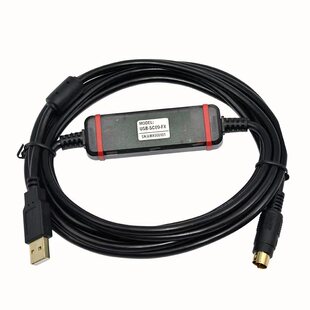 兼容三菱FX/1N/1S/2N/3U3S系列PLC编程电缆USB-SC09-FX数据下载线