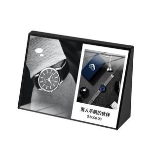 高档亚克力三角台签定制商场超市价格牌咖啡店奶茶店餐厅菜品特价促销桌牌立牌会议室座位人员名牌展示牌定做