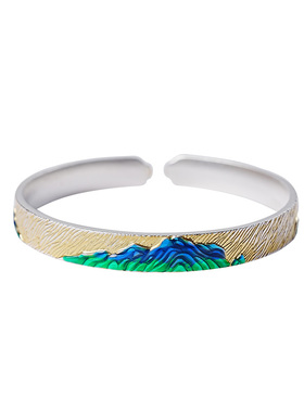 宫里上新999足银珐琅手镯