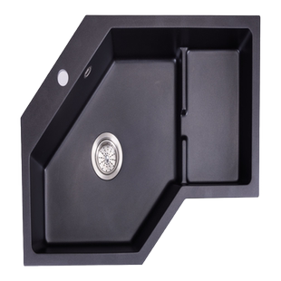 意大利意狄讴厨房石英石水槽转角洗碗槽水盆洗手池异形洗菜盆9782