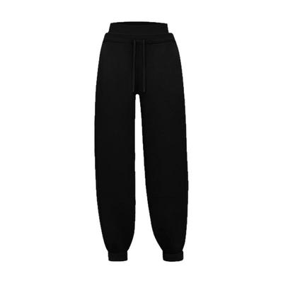 运动裤双层高腰加绒宽松女