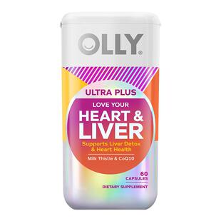 OLLY小心肝宝熬夜养心脏奶蓟草辅酶Q10水飞蓟类养肝胶囊60粒/瓶
