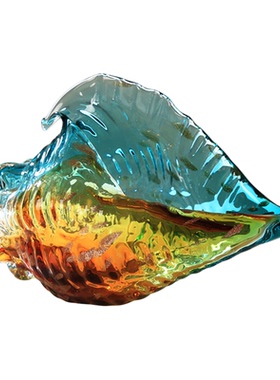 轻奢艺术琉璃多彩海螺装饰品摆件客厅玄关酒柜桌面展示柜好运摆设