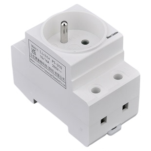 AC30模数化配电箱导轨式插座法式16A圆孔法规欧标法国电源插座