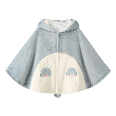 宝宝斗篷珊瑚绒婴儿加绒保暖防风