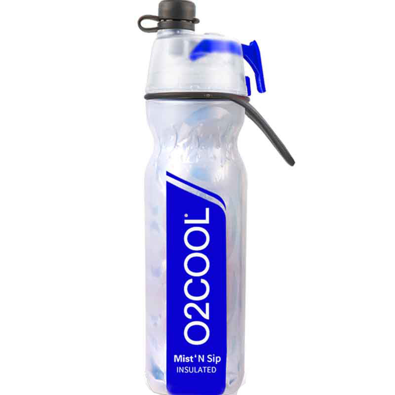 o2cool喷雾水杯户外便携双层保冷杯软体运动可喷水杯保冰降温水壶