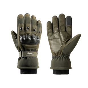jeep吉普保暖手套男士冬季户外防寒骑行手套加绒加厚战术手套男款