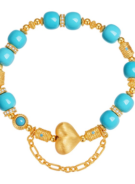 MITHAOL屁桃蓝松石盘缠手链轻奢小众精致高颜值手串女款气质首饰