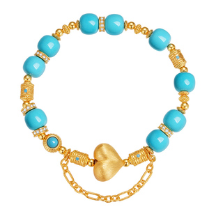 MITHAOL屁桃蓝松石盘缠手链轻奢小众精致高颜值手串女款气质首饰