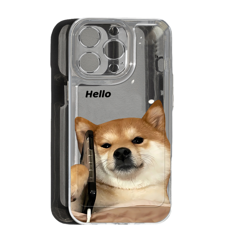 搞怪柴犬iPhone15pro苹果13小米14适用x100spro华为mate60pro红米k70pro新款16prom
