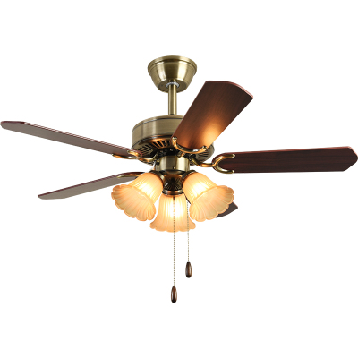 法式复古风扇灯中古风餐厅吊扇灯