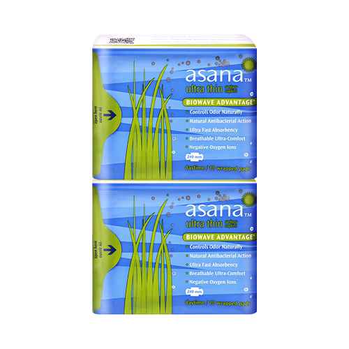 asana阿莎娜卫生巾日用夜用超薄透气姨妈巾日夜组合18片官方正品