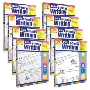 Evan-Moor Daily 6-Trait Writing TE 每日练习系列 系统写作 完整版 美国加州教辅 evanmoor一年级到初二促进英文写作能力原版